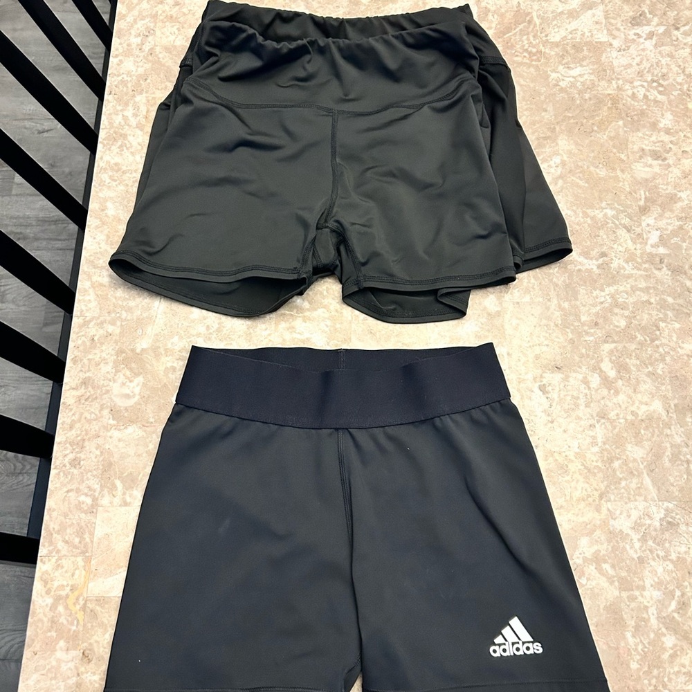 Adidas Techfit M3 Black Compression Shorts plus 5 other size small shorts
